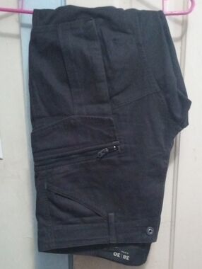 G-Star Raw 38x30 Prestine Condition Nice Thick Cargos Dark Black 🔥🔥🔥🔥